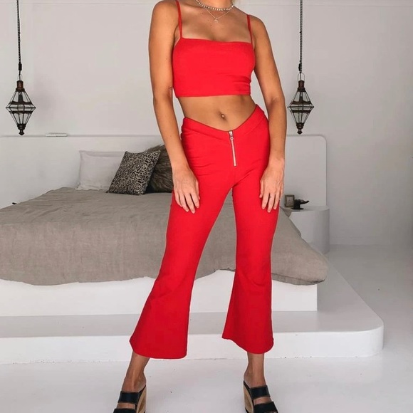 Tiger Mist Cropped Flared Pants - Picture 1 of 3